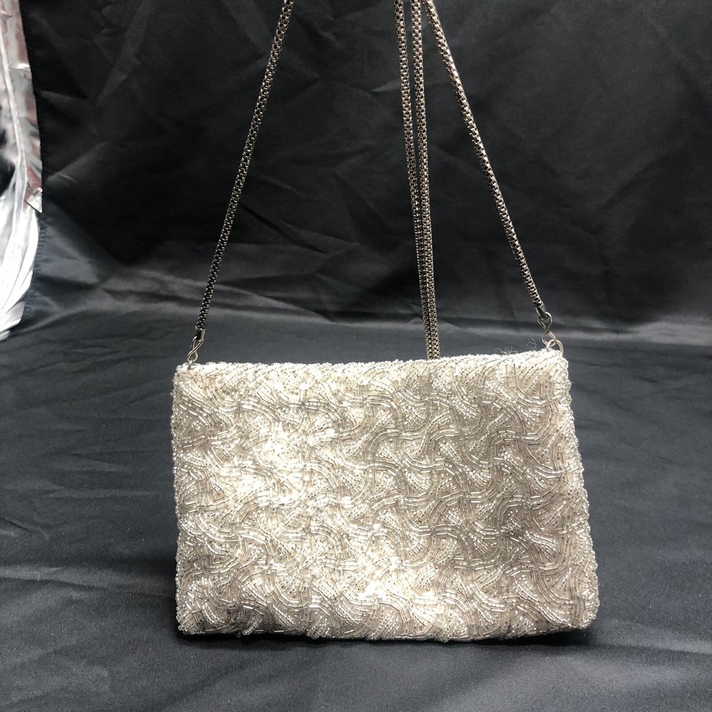 La Regale Beaded Purse Vintage Silver