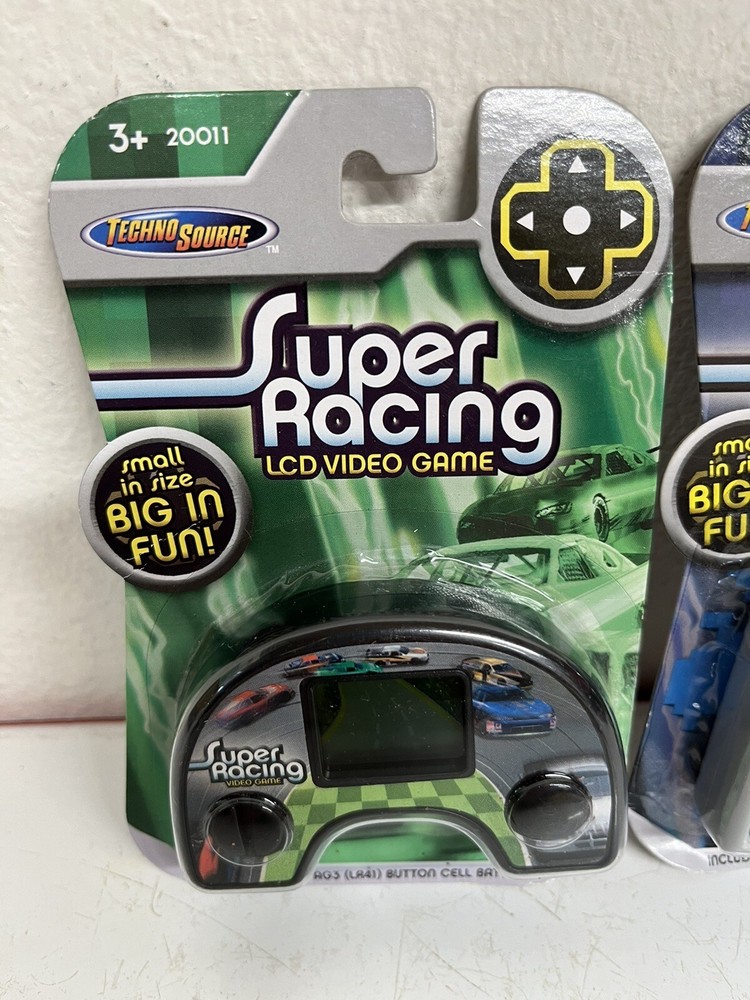 2006 Techno Source Space Intruder Super Racing Hand Held LCD Video Games Sealed