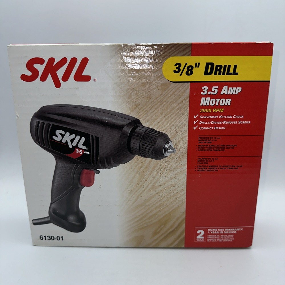 SKIL 3/8 in Corded Drill 3.5 Amp Motor