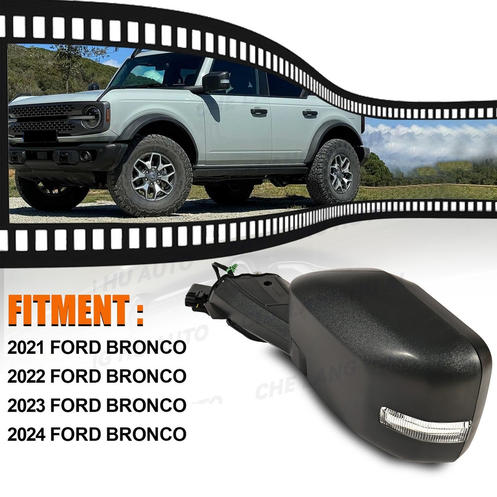 Left Driver Side Mirror W/ Blind Spot Camera For Ford Bronco 2020 -2025