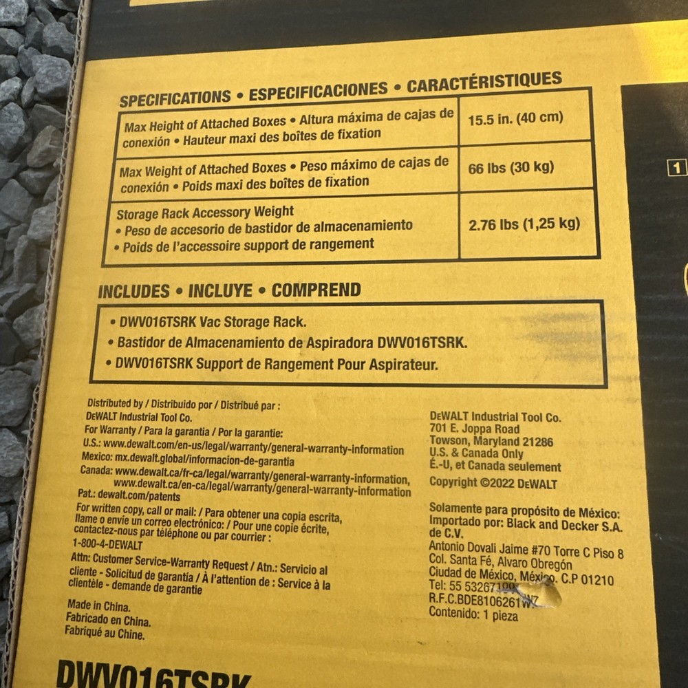 DeWalt DWV016TSRK TOUGHSYSTEM Storage Rack Accessory (Dust Extractor)