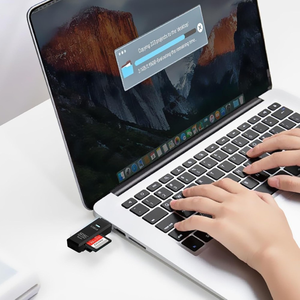 Effortless File Transfers: USB 3.0 5Gbps Micro SD Card Reader with Dual Slots