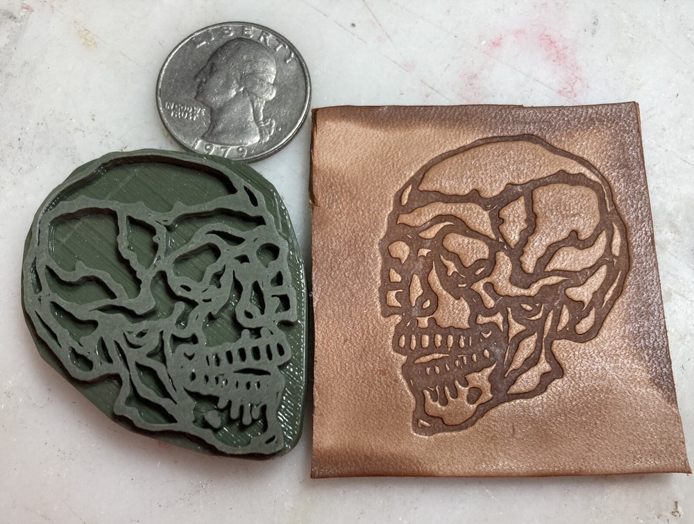 Skull stamp 2 multi use 3d printed embossing