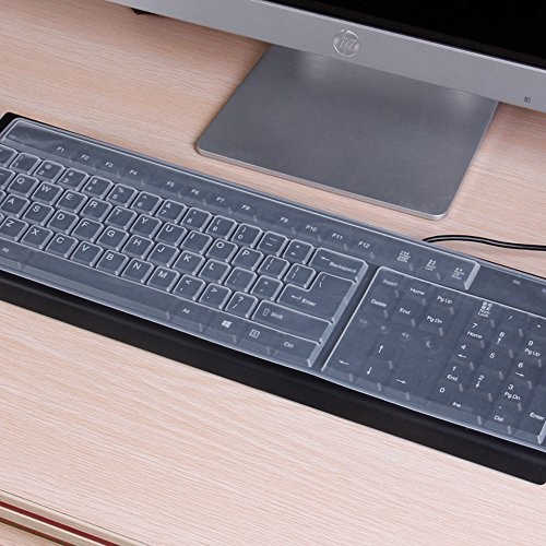 Clear Desktop Computer Keyboard Cover Skin for PC 104/107 Keys Standard