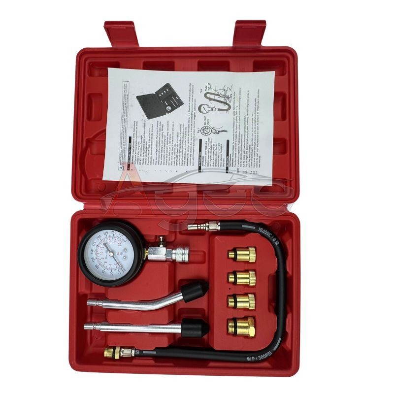 Engine Cylinder Compression Tester Gauge Kit Gas Petrol Diagnostic Testing Tool
