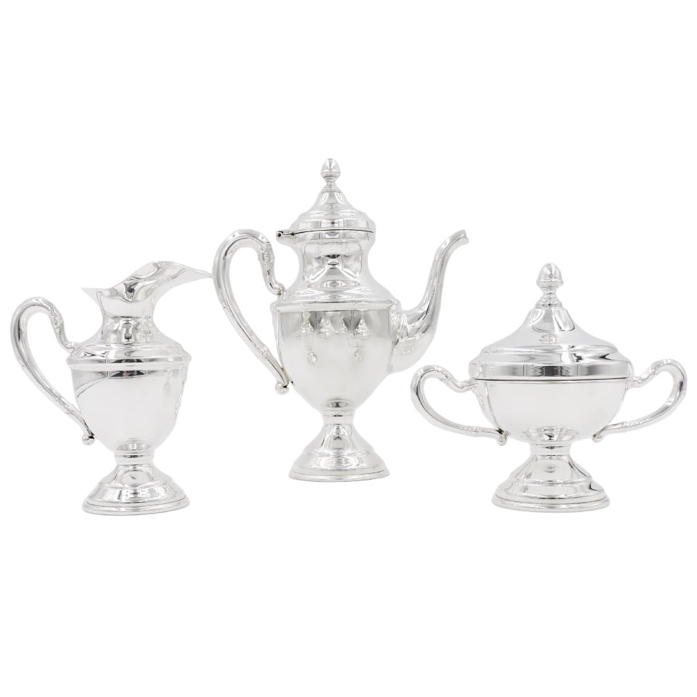 Solid Silver Coffee Set  of 3 Pieces English Style