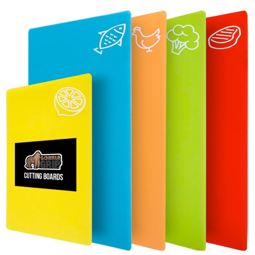 Ultimate 5-Piece BPA-Free Cutting Board Set - Flexible, Lightweight, Color-Coded