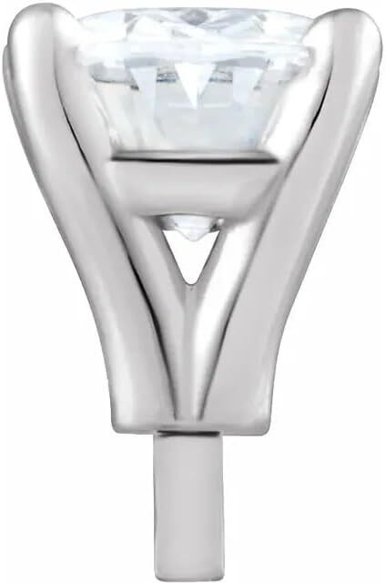Sterling Silver Unset Oval 4-Prong Peg Setting