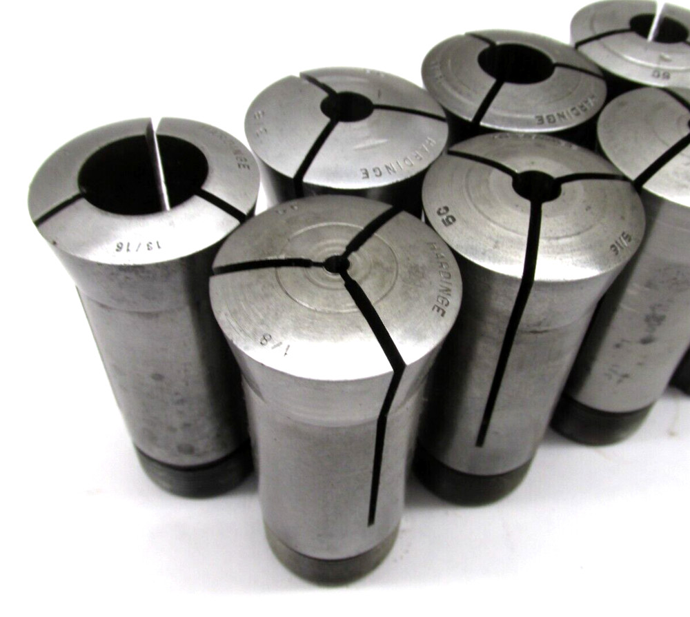 10 ASSORTED HARDINGE 5C ROUND COLLETS