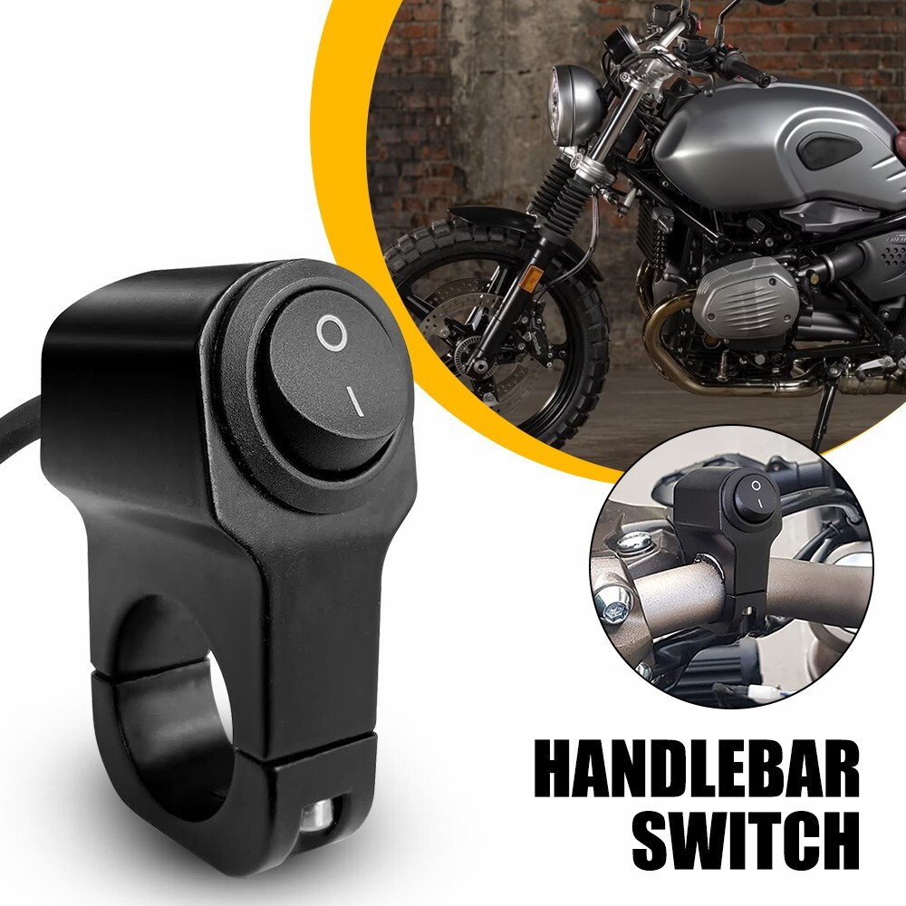 Waterproof Motorcycle ATV Light Handlebar Switch Fits 7/8" Handlebars (22mm) 12V