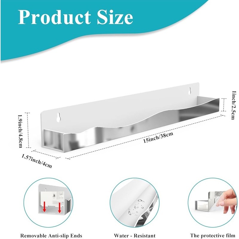 Acrylic Nail Polish Holder Wall Mountable Multi-Purpose Makeup Organizer Display