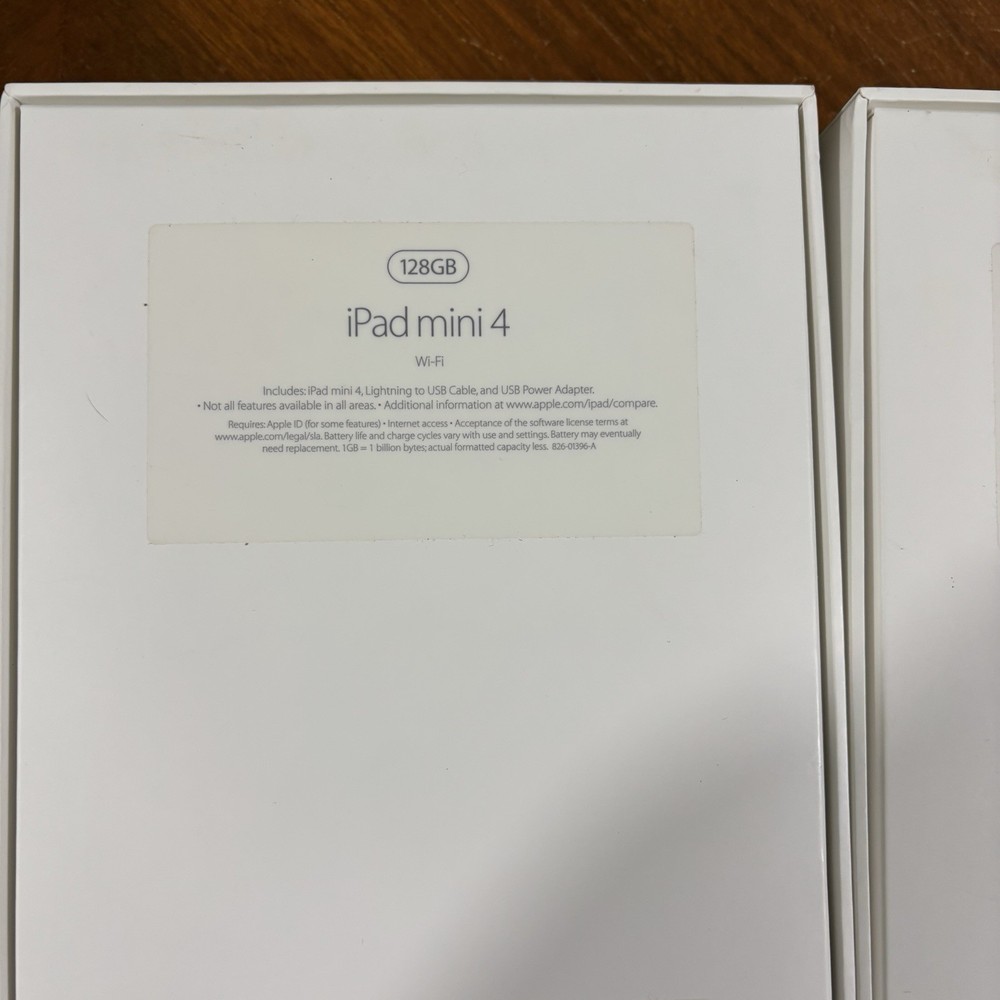 Apple iPad Mini 4 Gold Color x2 Ephemera - BOX ONLY
