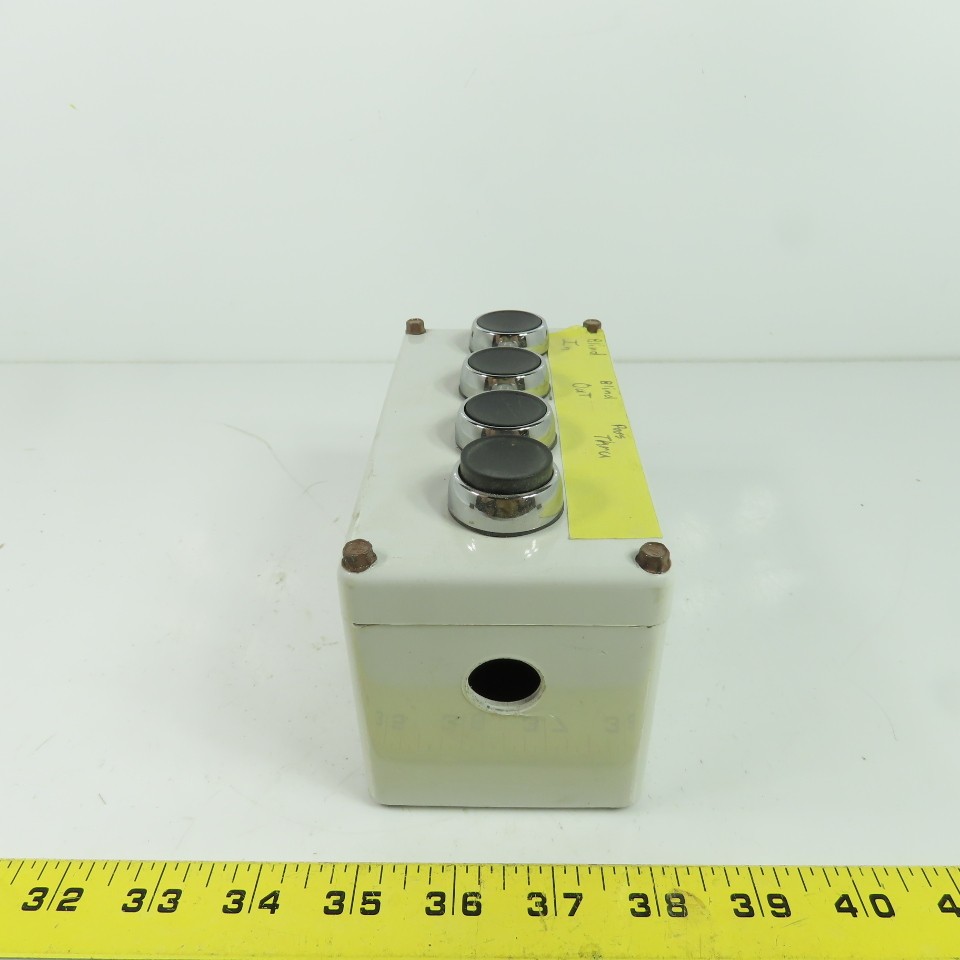 4-Button Push Button Control Station Box 6-1/4"x 3-1/4"