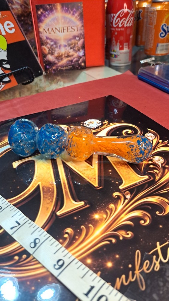 Triple Bowl 3 Bowl Hand Blown Spoon Pipe