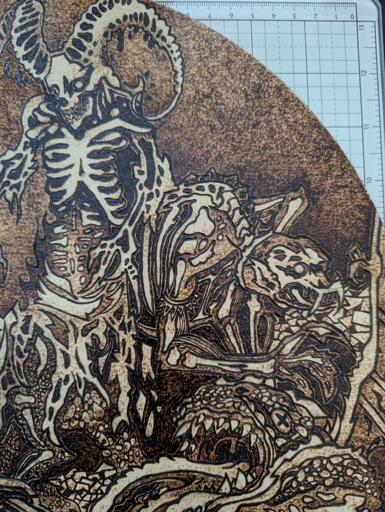 Warhammer Pyrography Artwork, All Done By Hand No Machine
