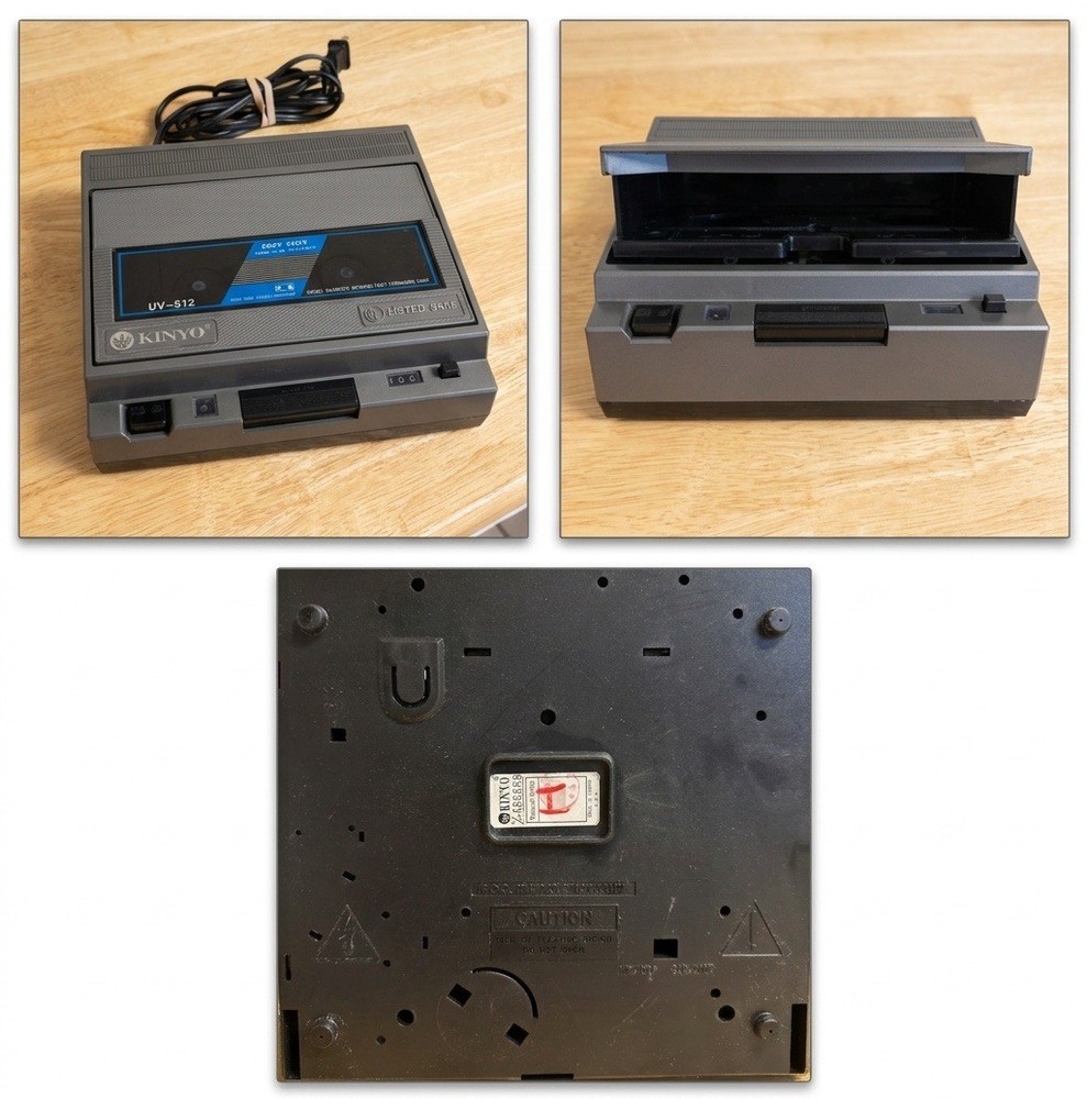 Kinyo UV-512 "Auto Eject" VHS Rewinder *Working*