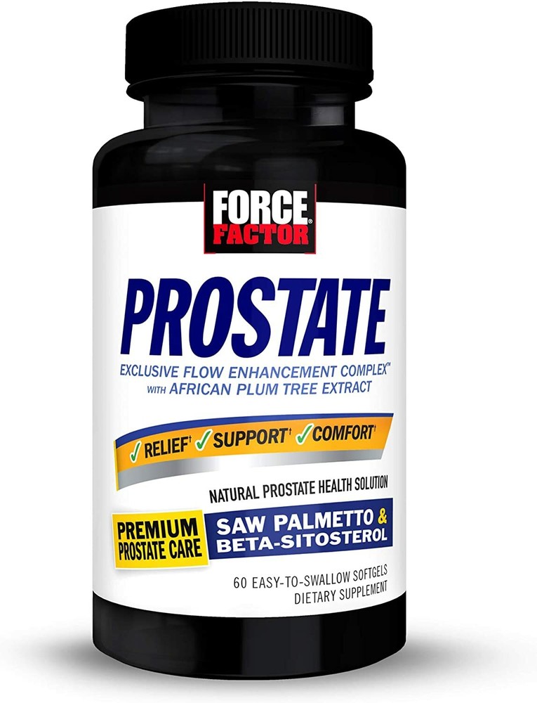 Force Factor Prostate Support Formula with African Plum Tree 60 Softgels New