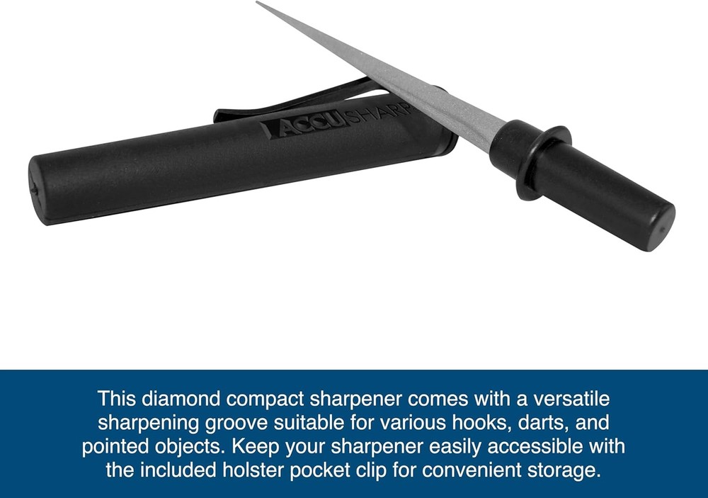 Diamond Compact Tapered Rod Sharpener, Portable Knife & Tool Sharpener for Serra