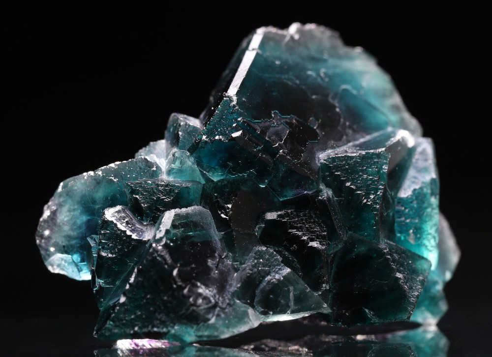 Purple & Teal Fluorite Miniature Cluster, Okoruso Mine, Namibia