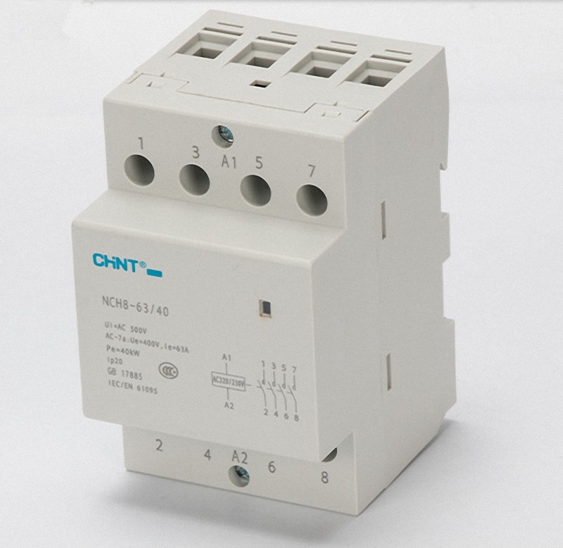 NCH8-63/40 CHINT Modular AC Contactor AC230V 63Amp 4NO