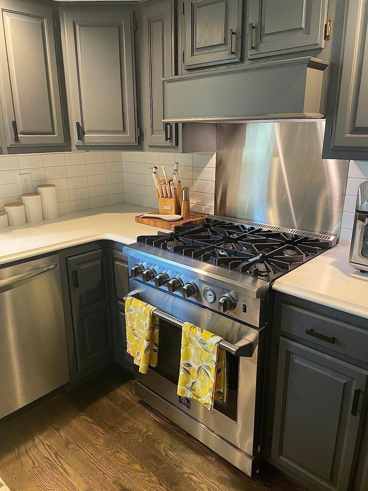 Kitchen Backsplash Stainless Steel Stove Back Wall Protector Panel Guard Board