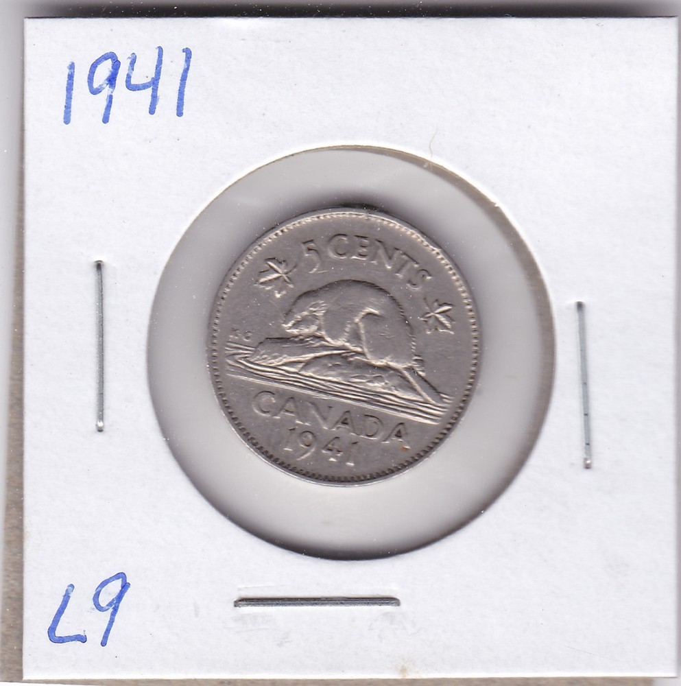 1941 Canada 5 Cents L9