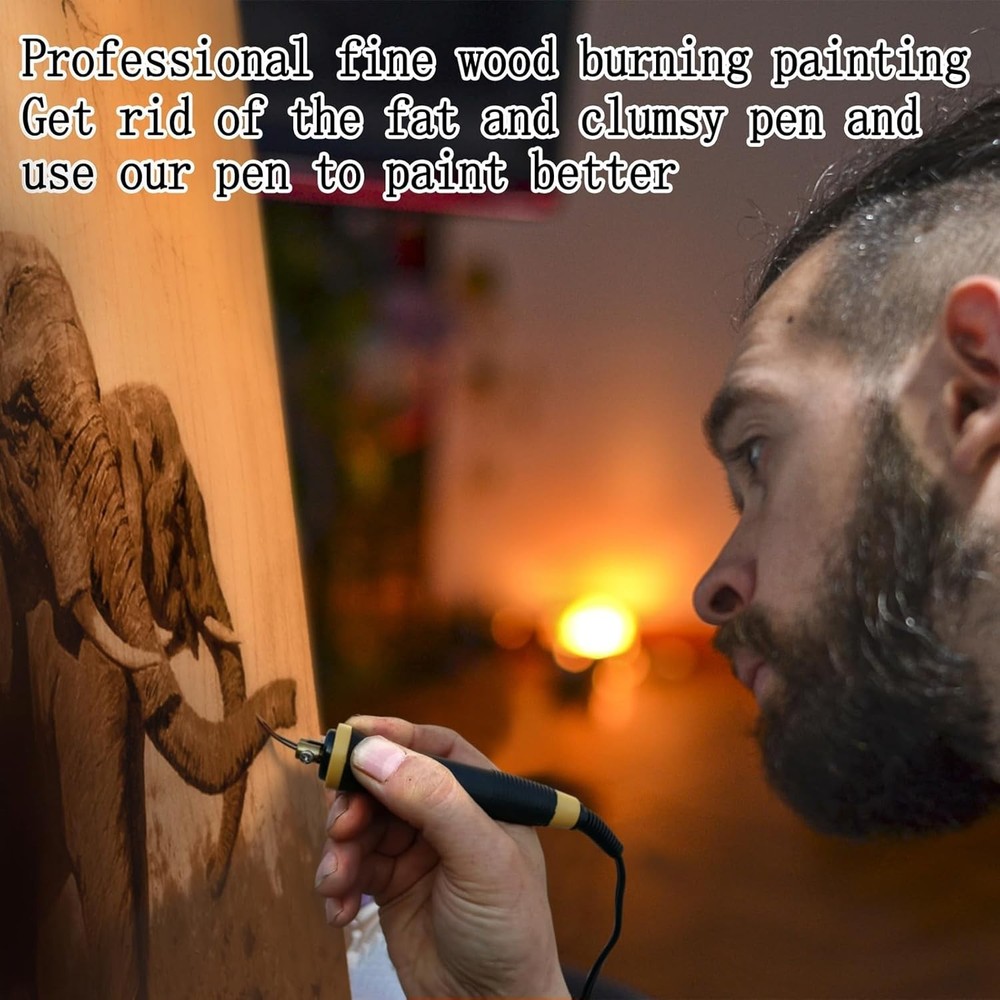 Digital Wood Burning Kit - Professional Pen, 30 Tips & Adjustable Temperature