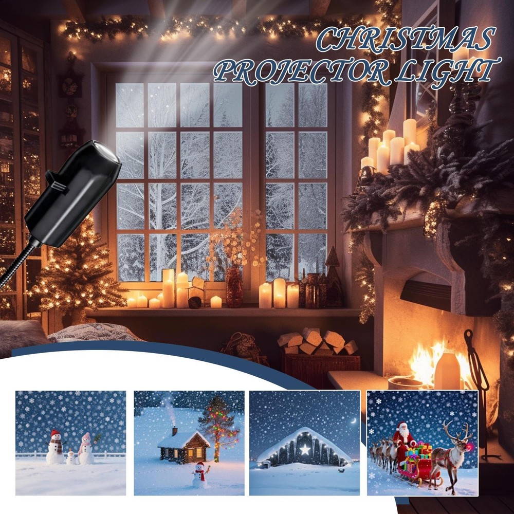 Christmas Projector USB Christmas LED Lights Projection 360 Rotatable