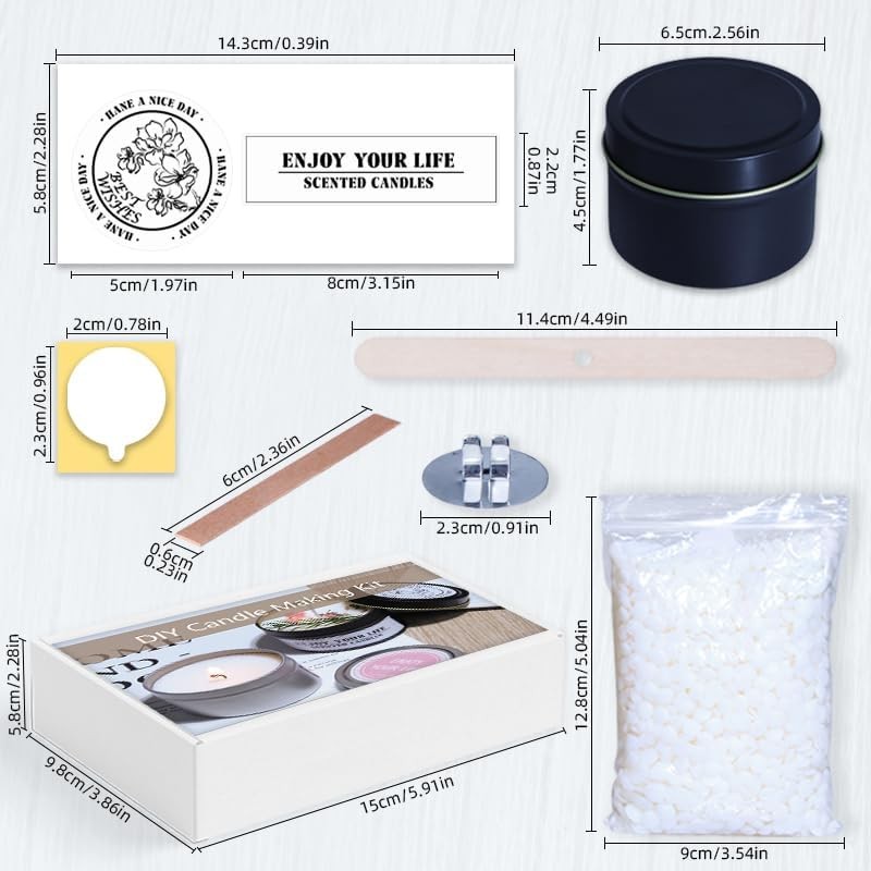 DIY Candle Making Kit (Black)