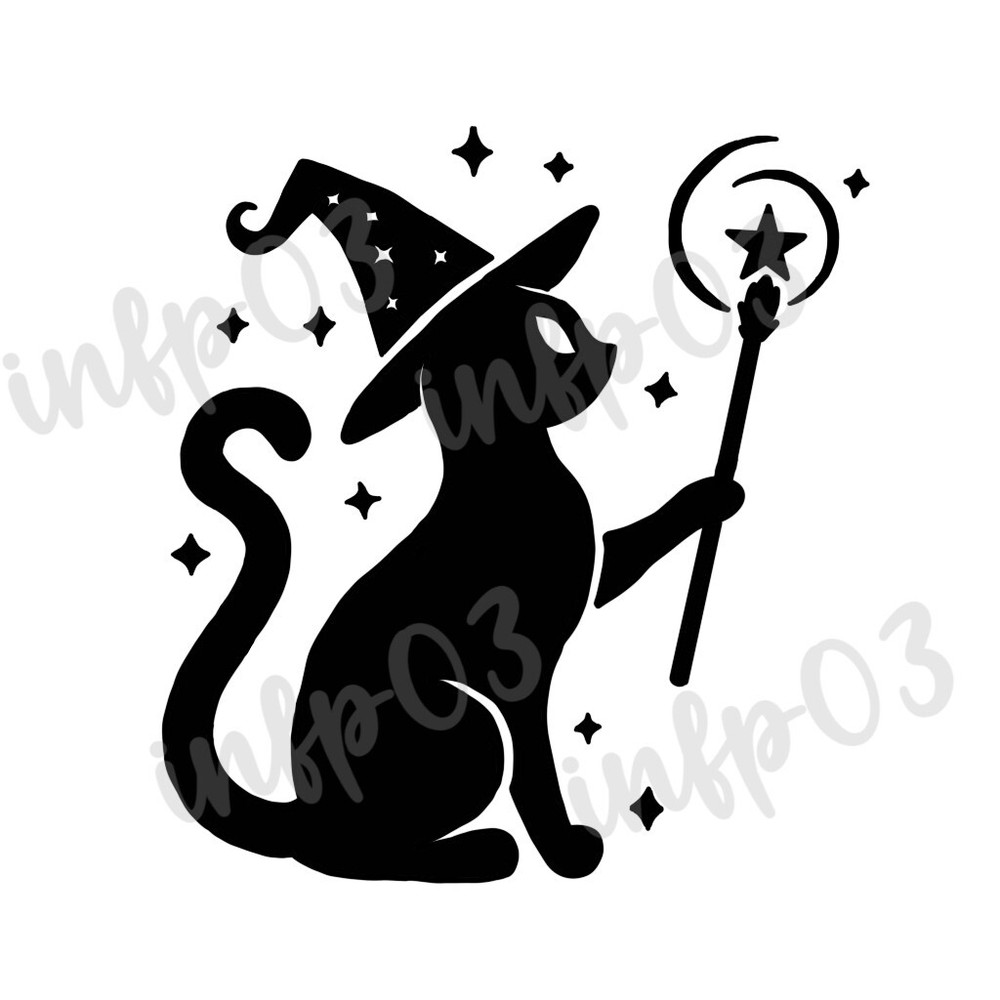 Wizard Cat Halloween SVG File