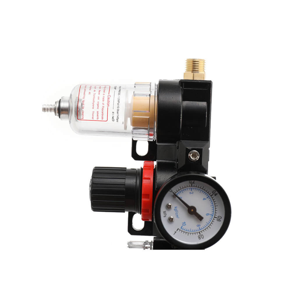 1/4'' Air Compressor Filter Oil Water Separator Trap Filter with Regulator Gauge