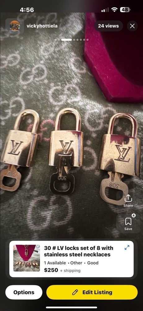 Louis Vuitton lock And Key Set. Of 9 Bundle