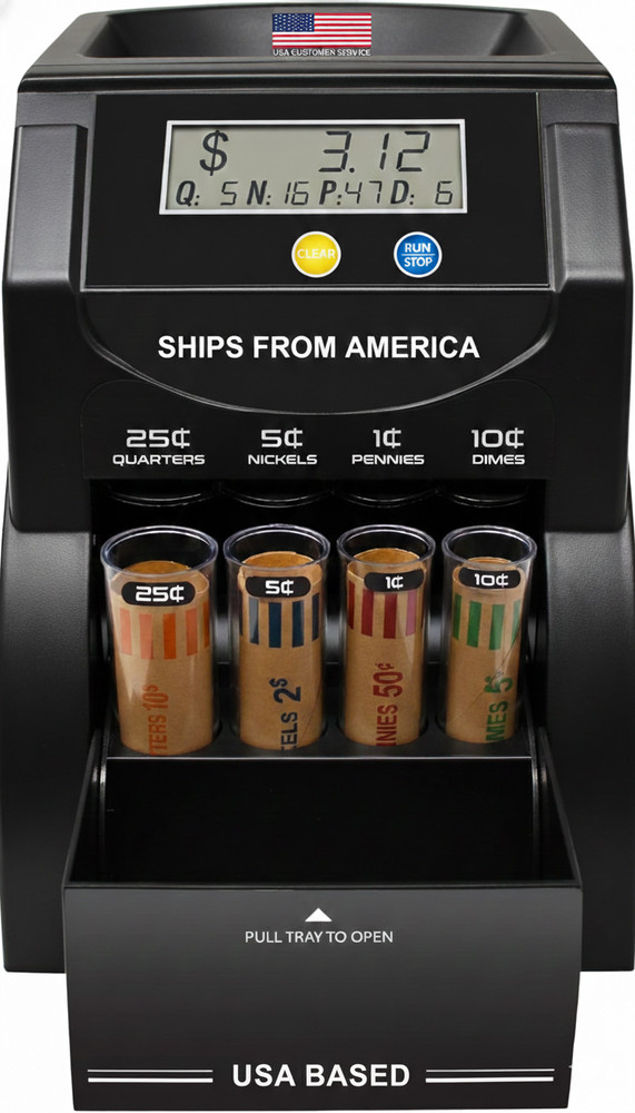 DCS-180X Digital Coin Counter, Sorter, and Wrapper