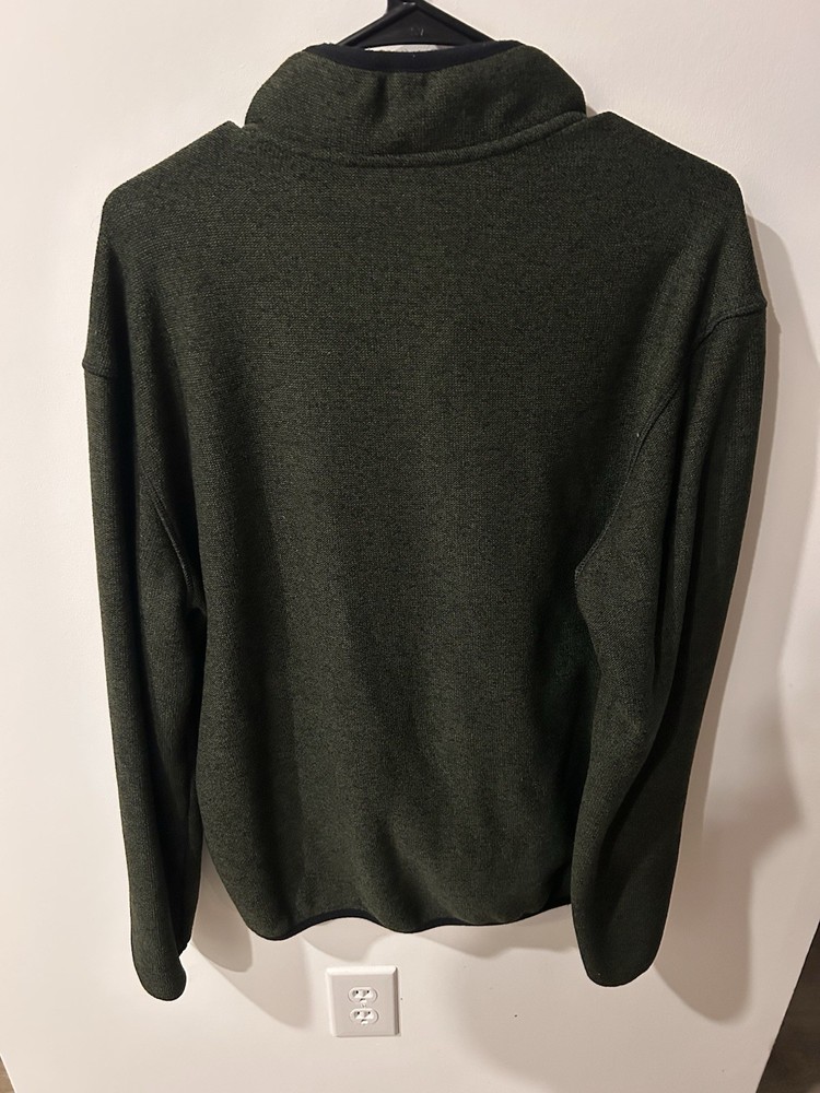 Eddie Bauer Men's Green Pullover Sweater Collared Long Sleeve M