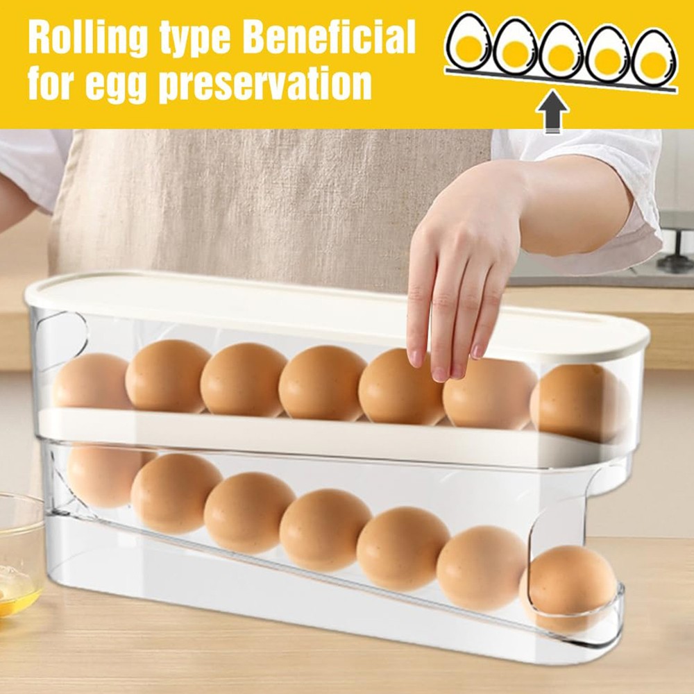 Egg Organizer For Refrigerator Large Capacity Egg Rack Holder Fridge
