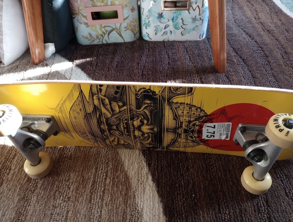 Zumiez Primitive Rodriguez Warrior Samurai Skateboard 7.75" Complete Skateboard
