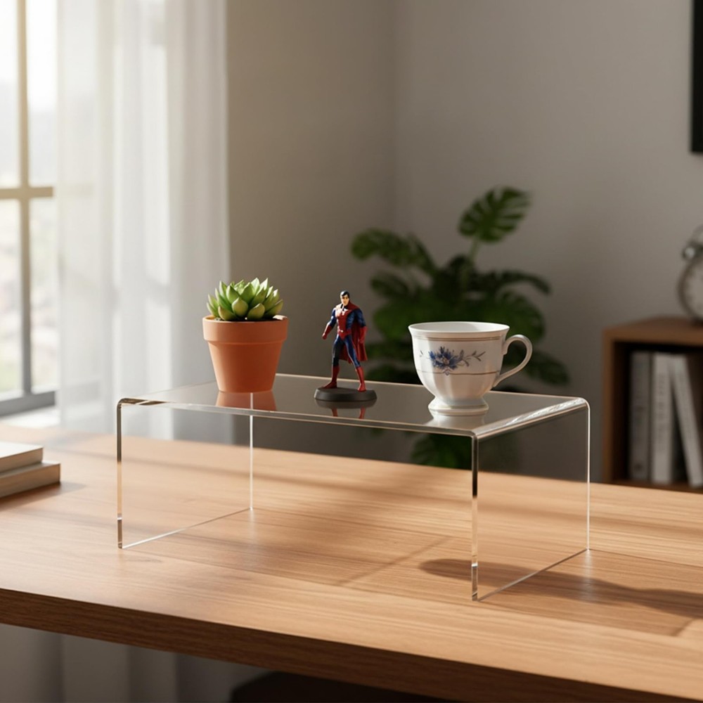 2 Sets Acrylic Display Risers,13 Inch Counter Organizer Rack, Kitchen Counter...