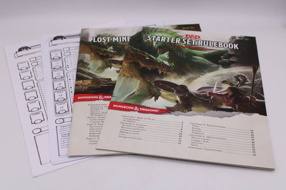 D&D Starter Set Dungeons Dragons Box Set (No Dice) & Dungeon Master Screen lot