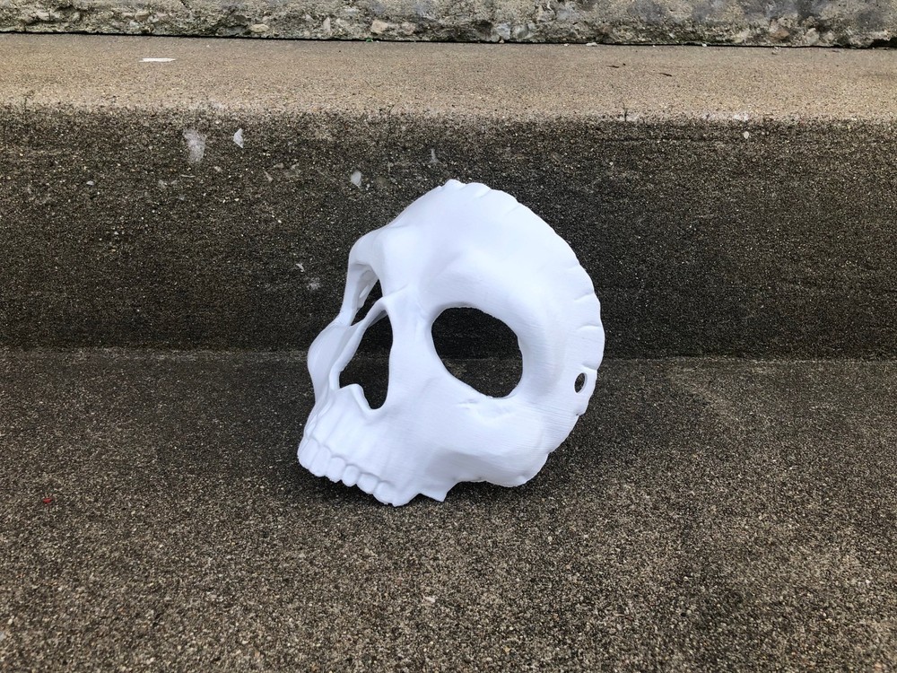 3D Printed Skull Ghost Cosplay Mask - Various Colors