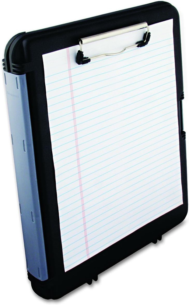 Saunders Workmate II 00552 Plastic Storage Clipboard - Black 9"x 12"
