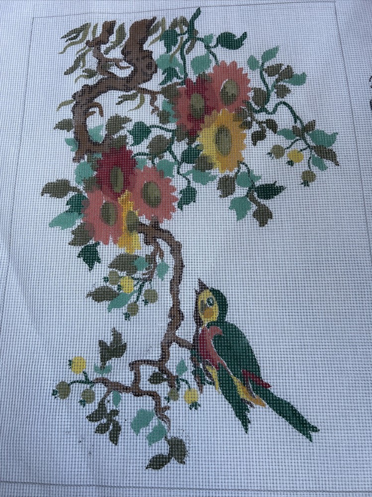 needlepoint canvas handpainted