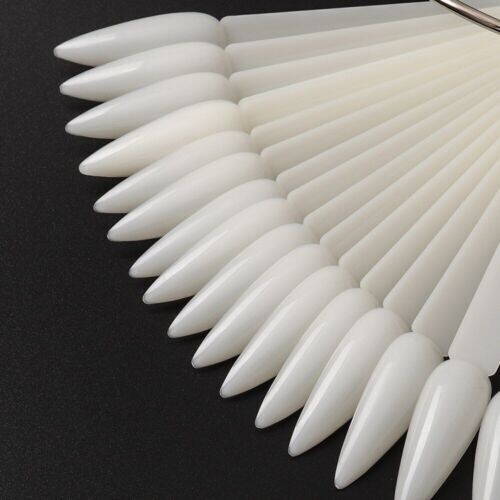 Natural Short Nail Tips Stiletto 40Pcs