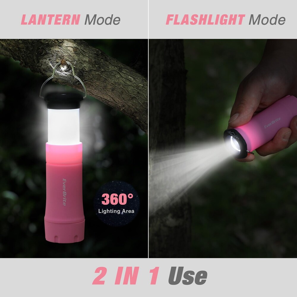 EverBrite 2-in-1 Mini Lantern Flashlight with 3 Mode Zoomable Flashlight Lantern