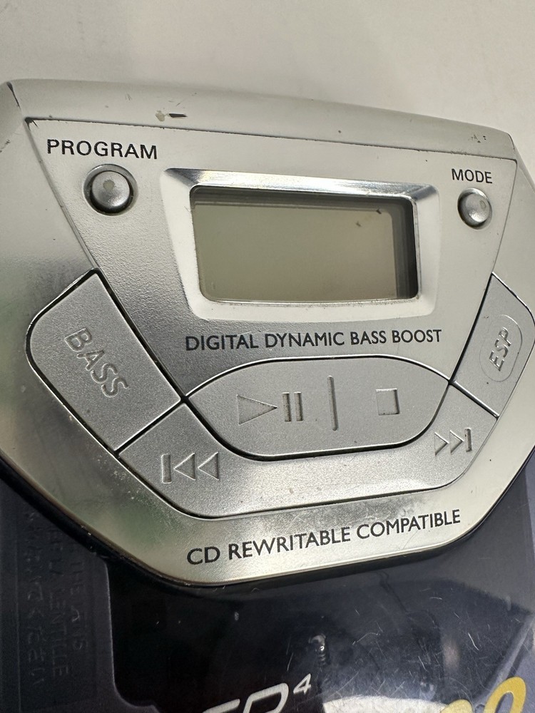 Philips 45 ESP4 Jogproof Portable CD Player Model AX5015/17 Disc Man Tested!