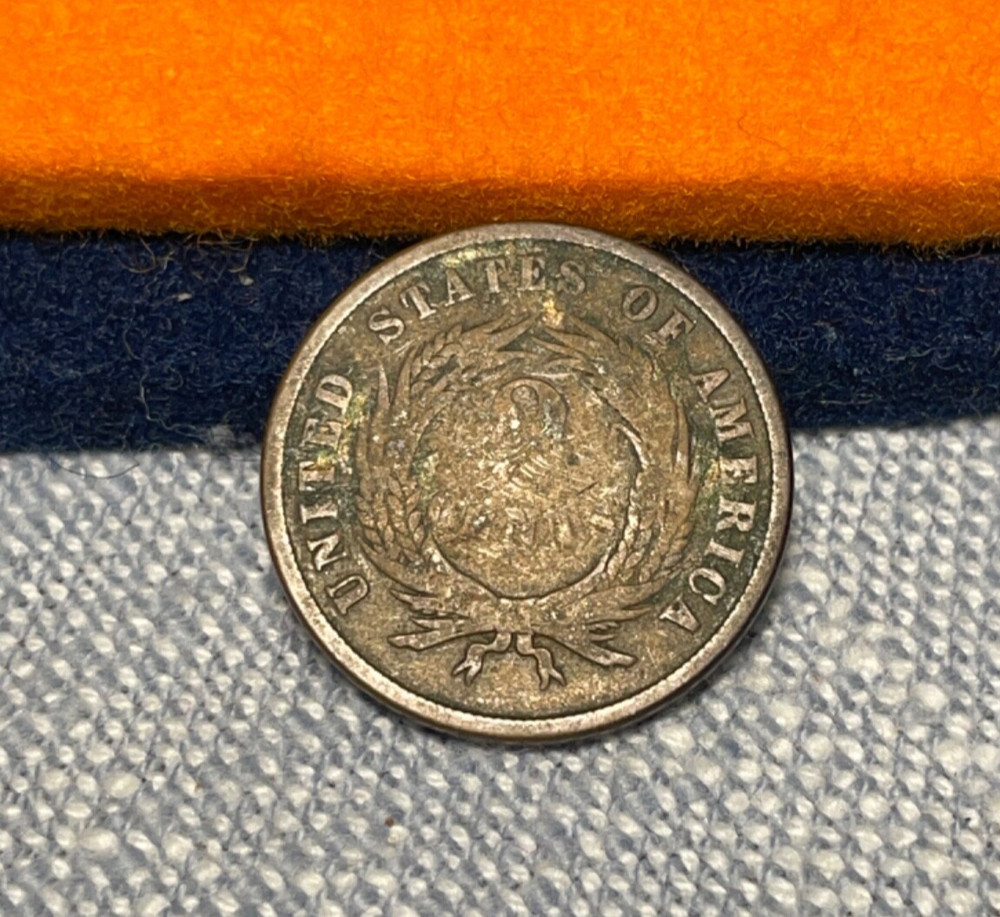 (#100385). Two Cent Piece. 1867. AG