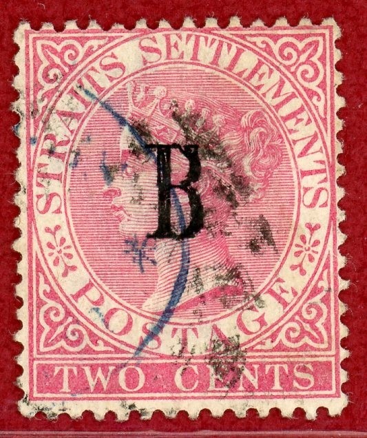 Bangkok #12, 2c Rose, Hinged, Used, SCV $57.50