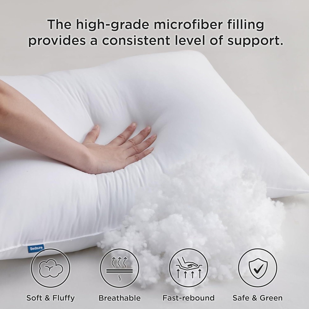 Pillow Queen 2 Piece Set - Fluffy Soft Sleeping Pillow 2 Piece Set