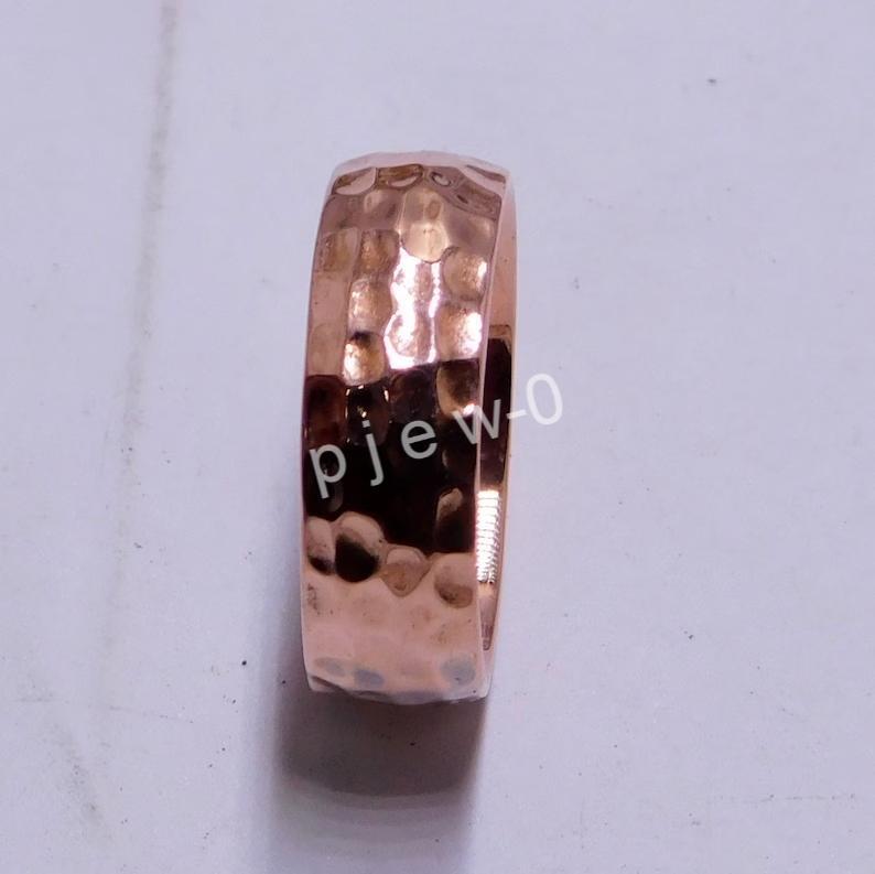 Solid Copper ring, Pure Copper Ring Hammered Ring, Men's Ring Vintage Jewelry P8