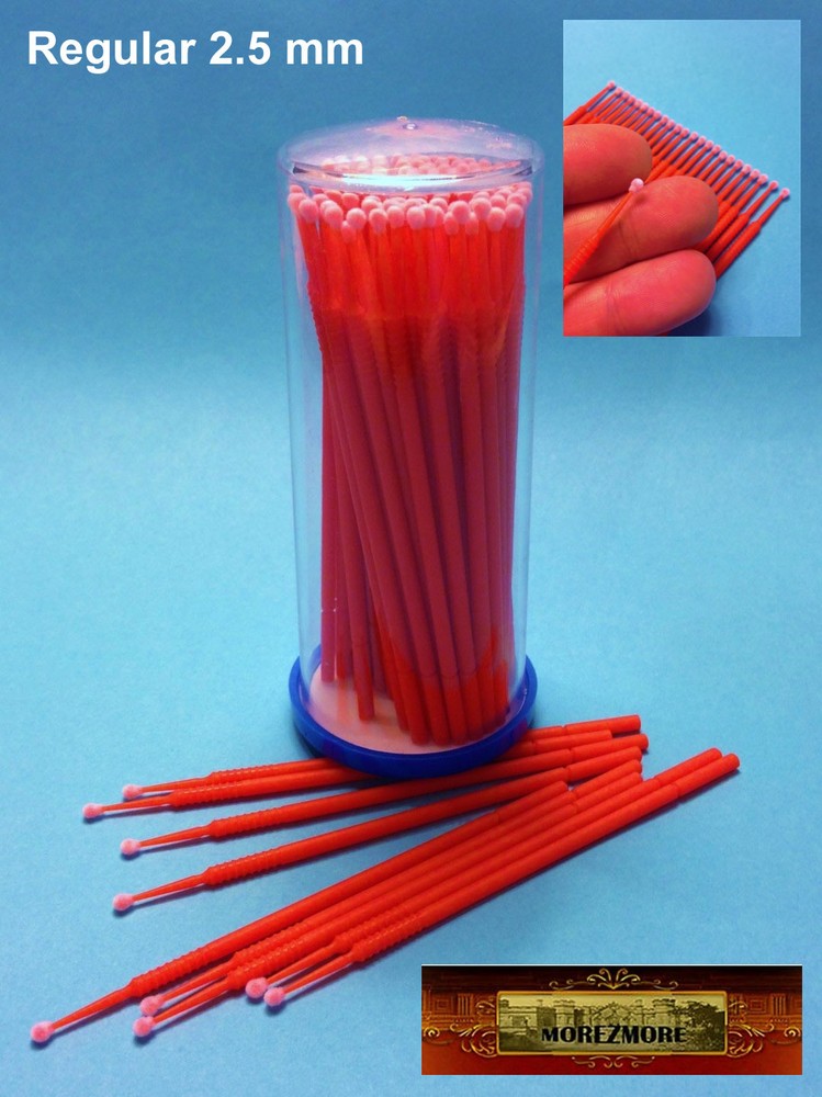 M01201 MOREZMORE 100 2.5 mm MicroBrush Micro Brush Applicator Mini Swab