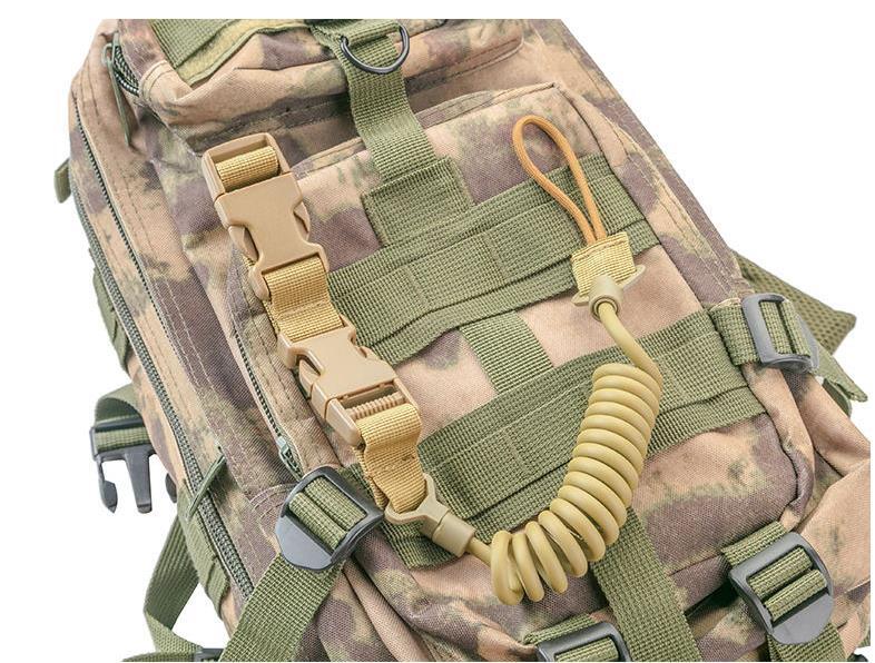 Tactical Molle System Pistol Lanyard Gun Sling Elastic Spring Secure guns Strap